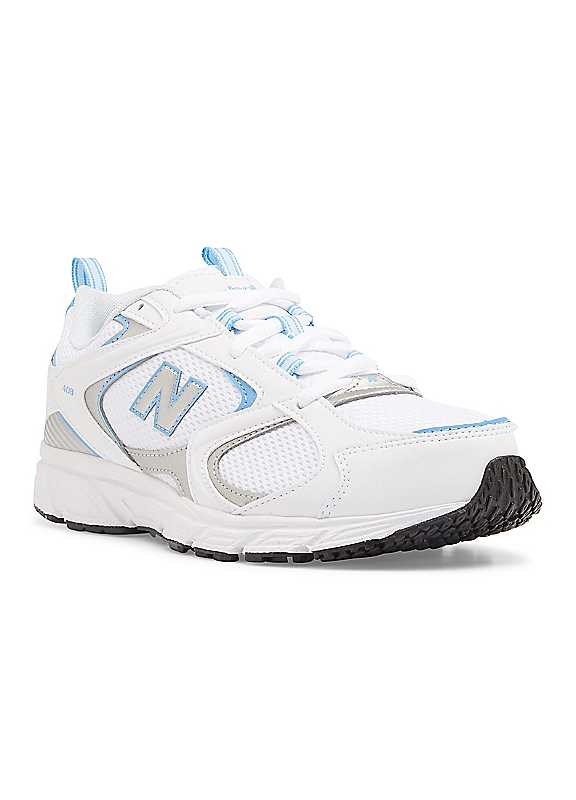 New Balance White 408 Laceup Trainers Size 7