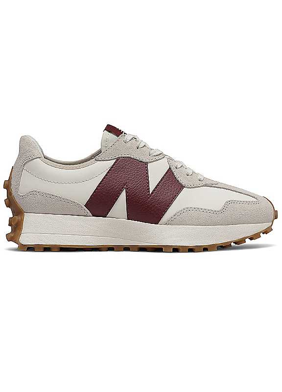 New Balance Women's Burgundy/White 327 "Moonbeam Classic " Ws327ka" - Shoes - Size 8W - Image 4