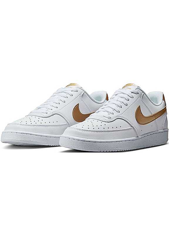 Nike White Court Vision Low Next Nature Running Trainers Size 6.5