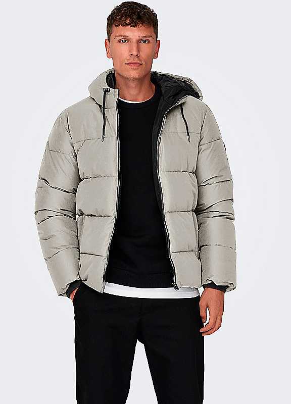 Only & Sons Men's Moonstruck Only Sons Hooded Puffer Jacket Extra Large