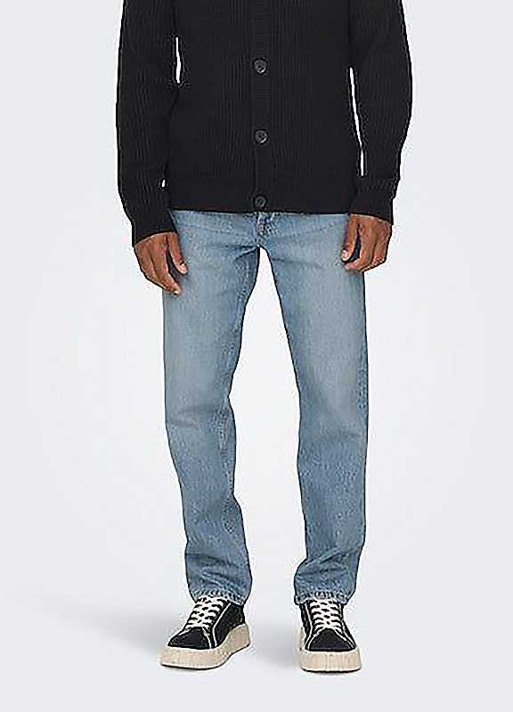 Only & Sons Light Blue Denim Only Sons Low Rise Regular Fit Jeans 30R