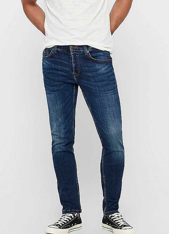 Only & Sons Men's Blue Denim Only Sons Regular Fit Jeans 36R