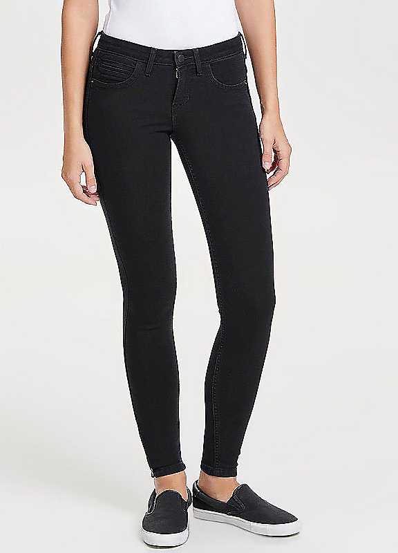 Only Black Ankle Length Stretch Jeans Xl/Short