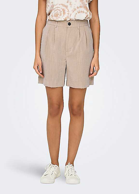 Only Beige Marsa Solid Shorts Medium