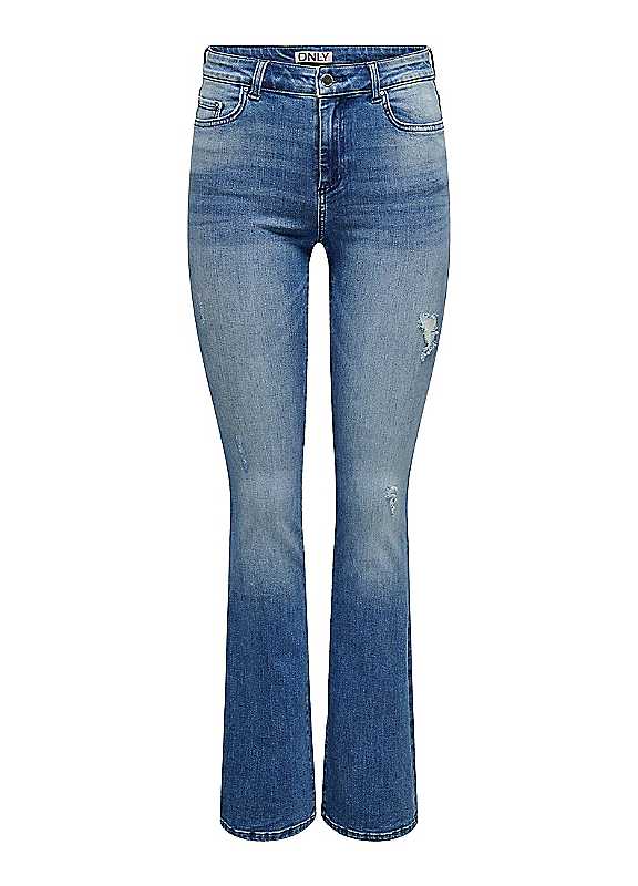 Only Light Blue Mid Waist Bootcut Jeans M/Regular