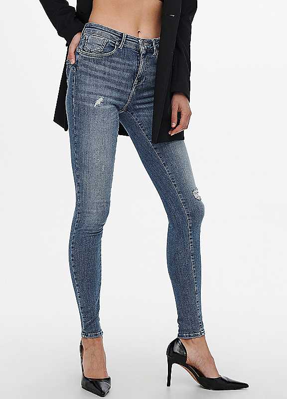 Only Blue Denim Skinny Fit Jeans Extra Small