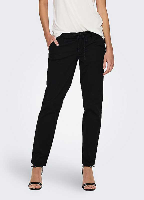 Only Black Straight Leg Chino Trousers Small