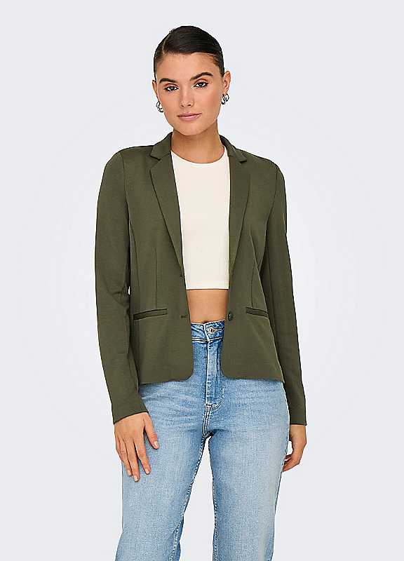 Only Khaki Twobutton Short Blazer Small