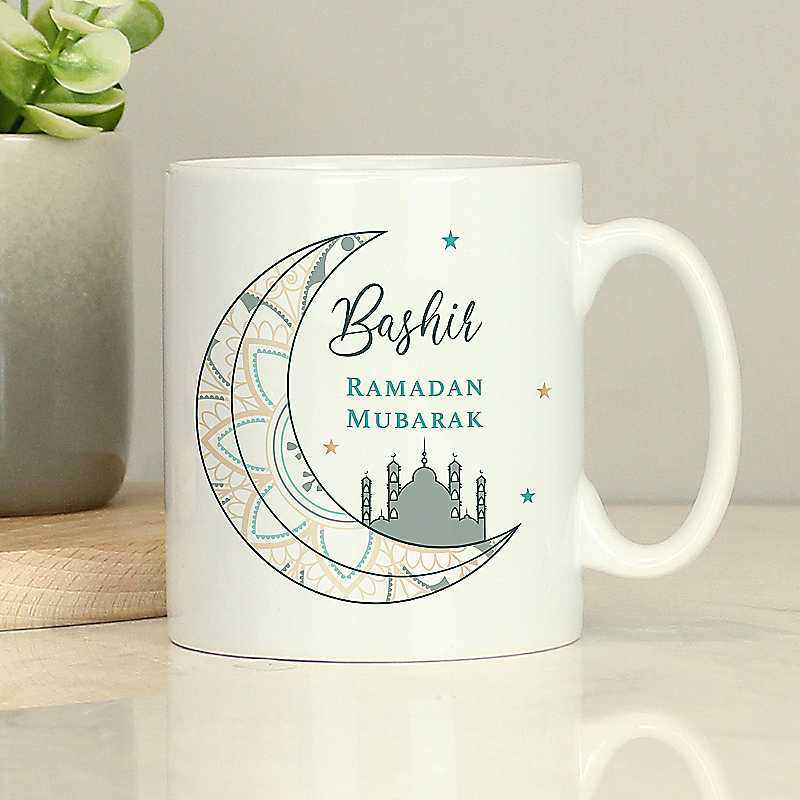 Freemans White/Green Personalised Eid Ramadan Mug Size 20