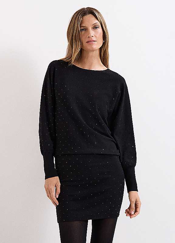 Phase Eight Black Becca Hotfix Dress