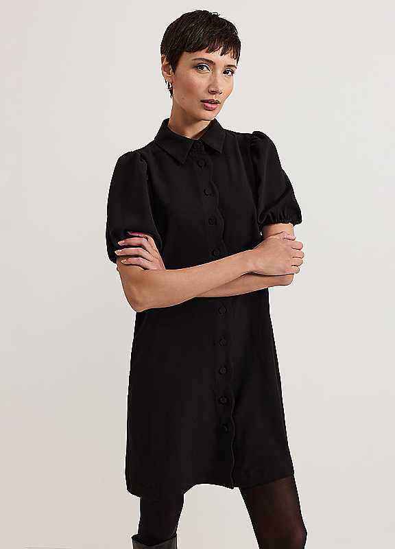 Phase Eight Black Candice Scallop Dress