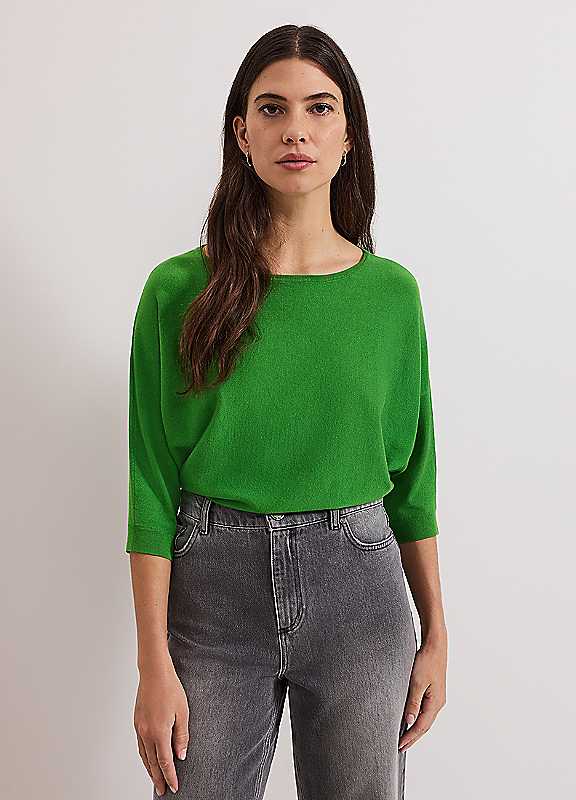 Phase Eight Green Cristine Knit Jumper Small