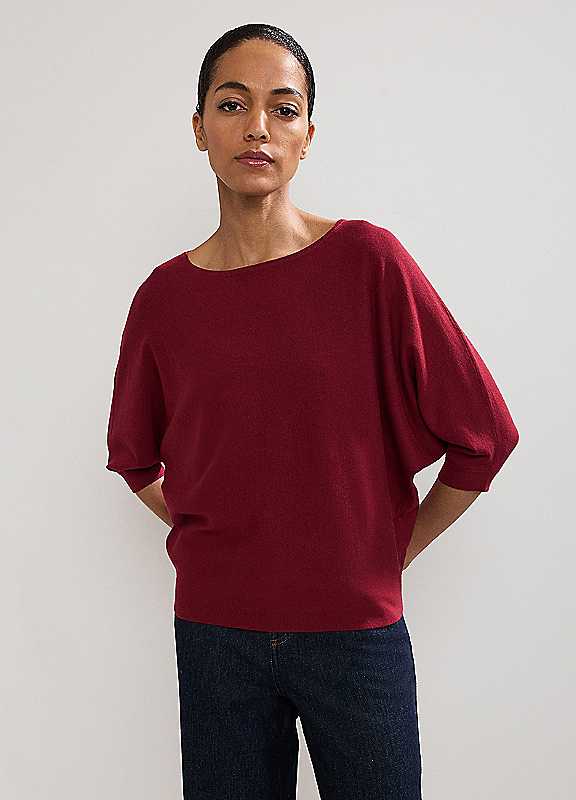Phase Eight Red Cristine Knit Jumper Medium