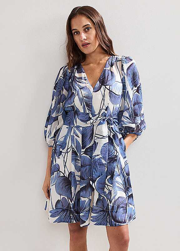 Phase Eight Blue Kaya Printed Dress