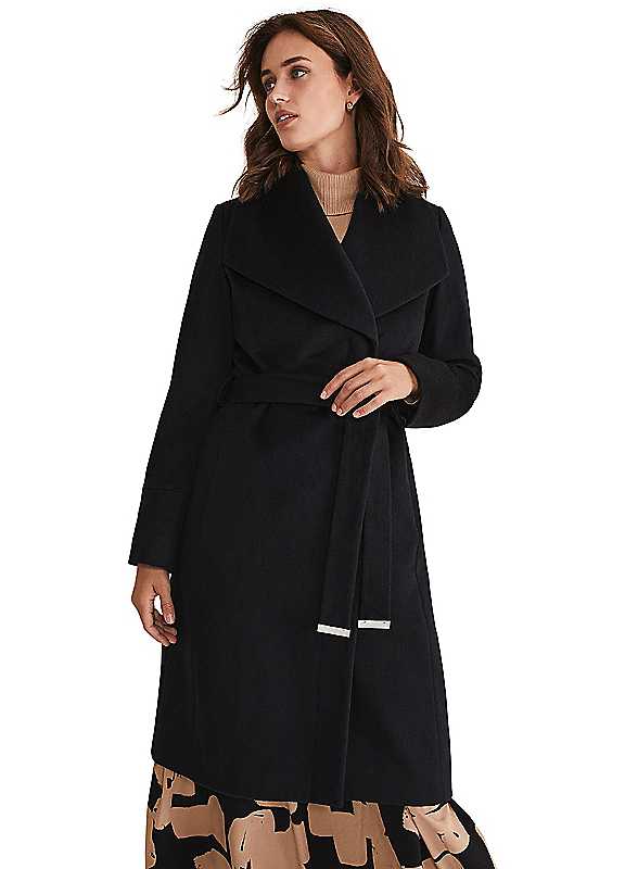 Phase Eight Black Nicci Belted Coat