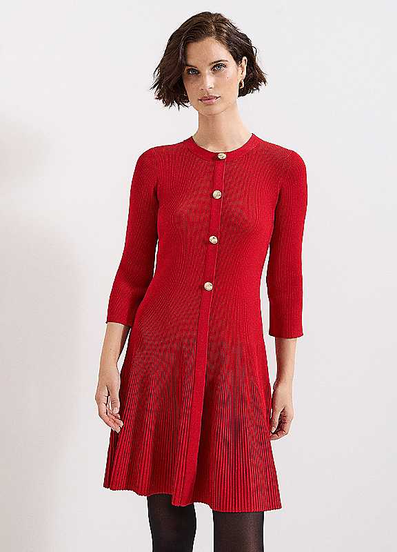 Phase Eight Red Rachel Swing Dress