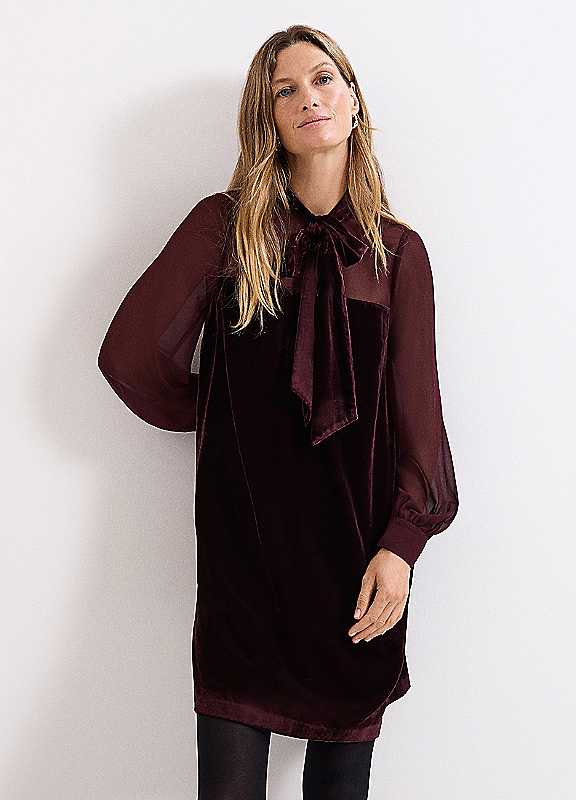 Phase Eight Red Vinnie Velvet Dress