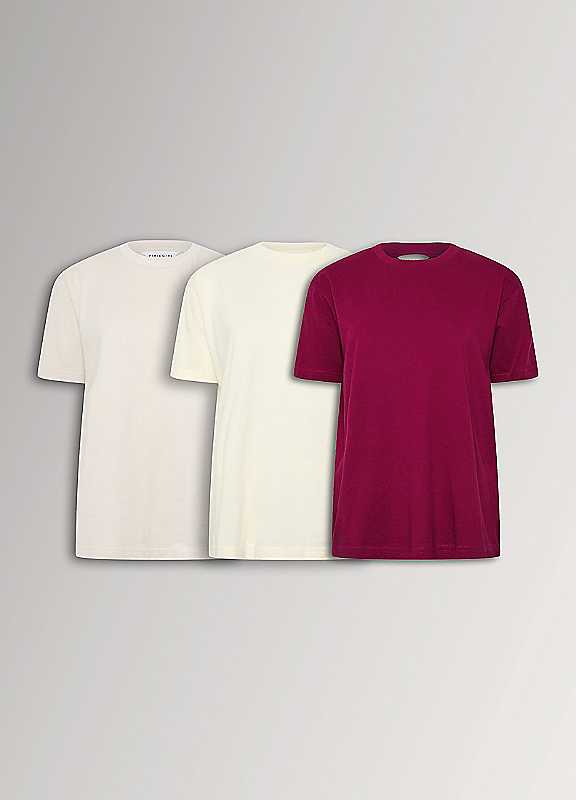 Pixiegirl Women's Red Petite 3 Pack Cotton T-Shirts In | : Size 8 - Image 6
