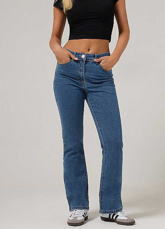 Pixiegirl Women's Blue Petite Bootcut Jeans