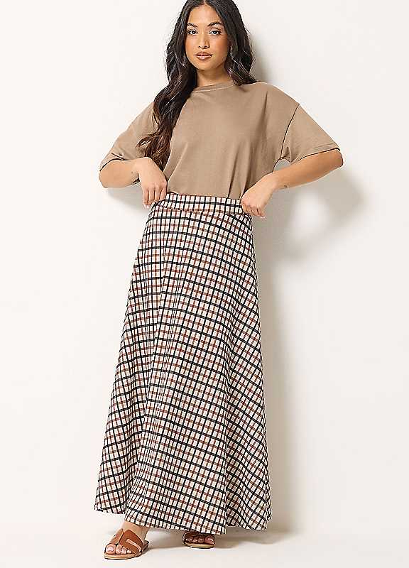 Pixiegirl Women's Multi Petite Check Maxi Skirt Size 16 - Image 3