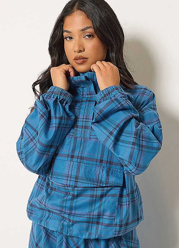 Pixiegirl Women's Blue Petite Check Print Shirt In | : Size 8 - Image 5