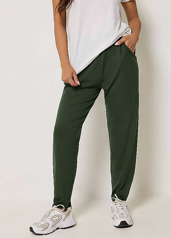 Pixiegirl Women's Dark Green Petite Harem Trousers In | : Small - Image 5