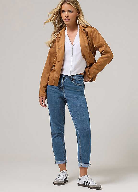 Pixiegirl Women's Blue Petite Mom Jeans In Size 18 - Image 7