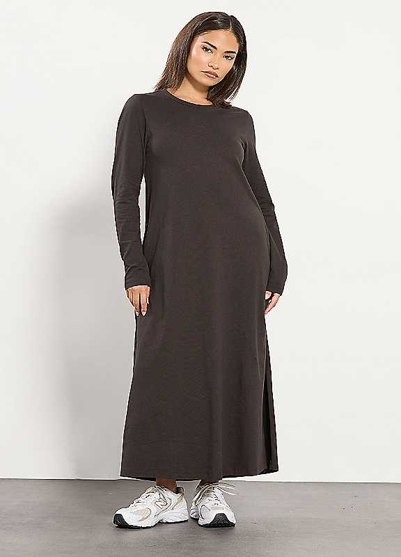 Pixiegirl Women's Chocolate Petite T-Shirt Maxi Dress In | : Size 12 - Image 2