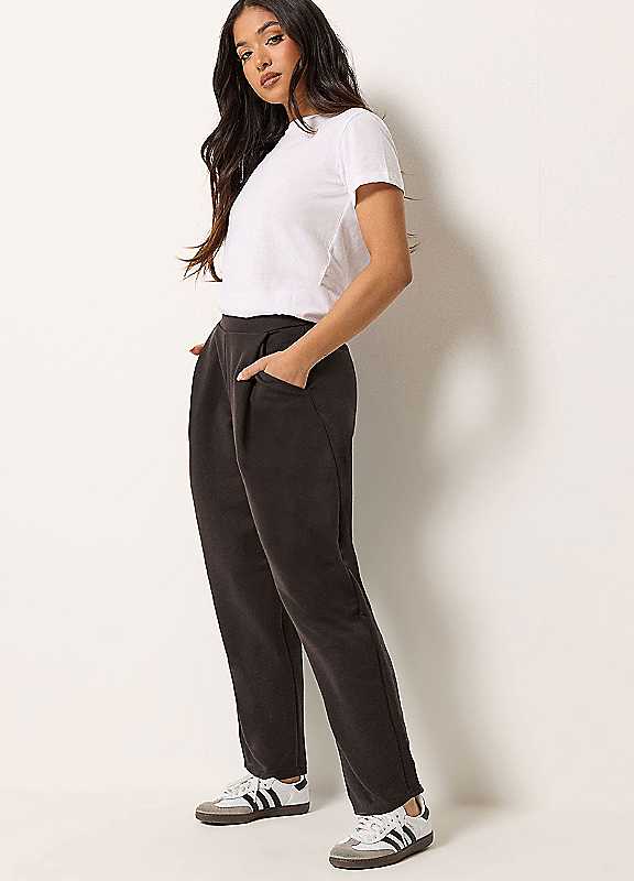 PixieGirl Petite Brown Barrel Trousers Petite - Image 3