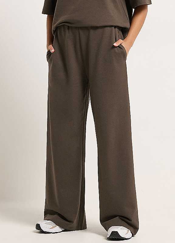 Pixiegirl Petite Women's Brown Wide Leg Joggers - Image 3