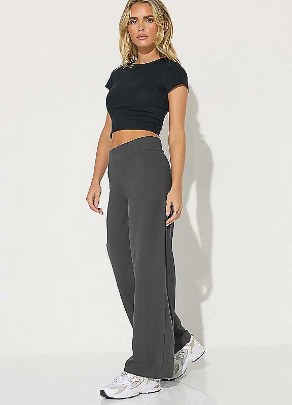Pixiegirl Women's Grey Petite Wide Leg Yoga Pants In | : Size 16 - Image 2