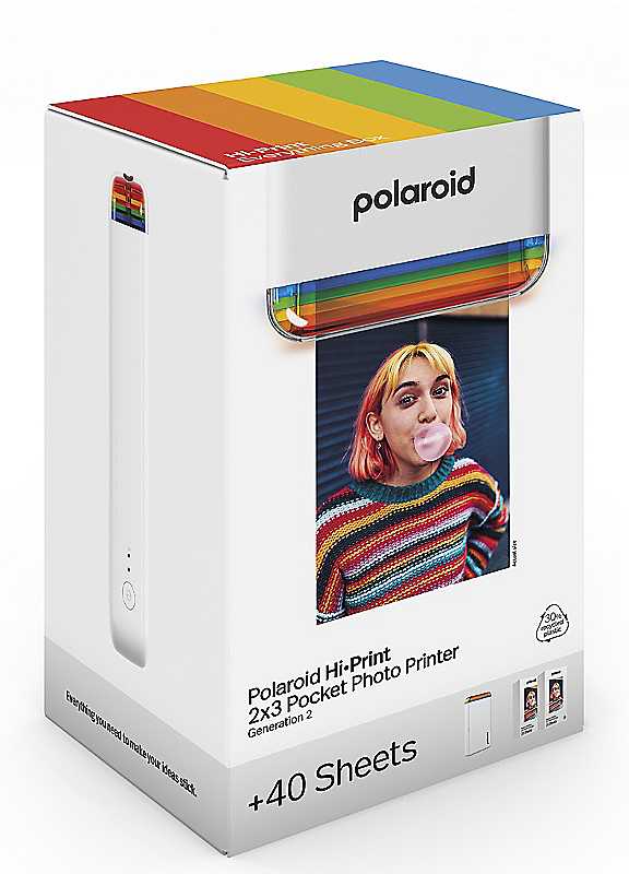 Polaroid Bundle Hi-Print+Paper - 2nd Generation - Bluetooth Connected 2x3 Pocket Photo, Dye-Sub Printer - White - Image 9