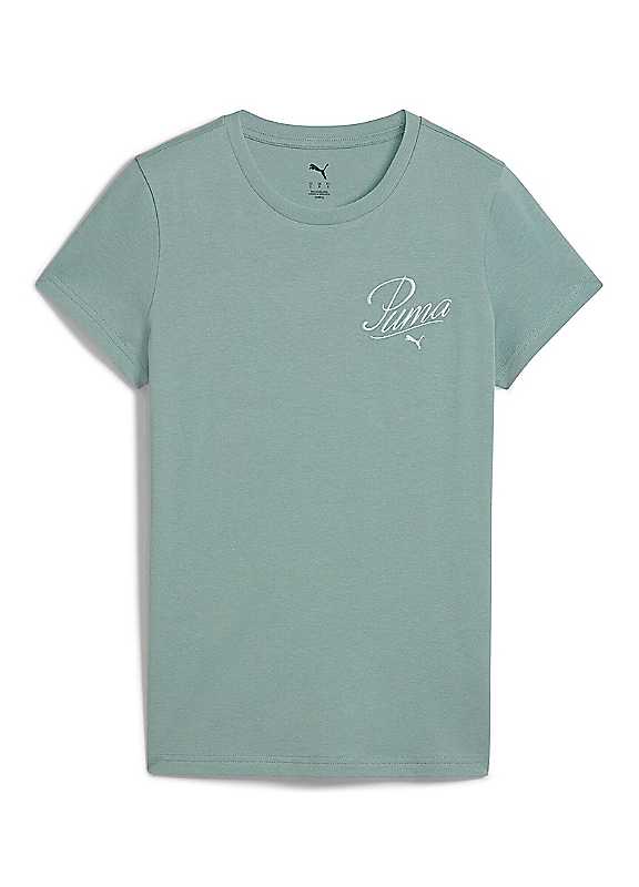 Puma Green Ess Script Tshirt Large