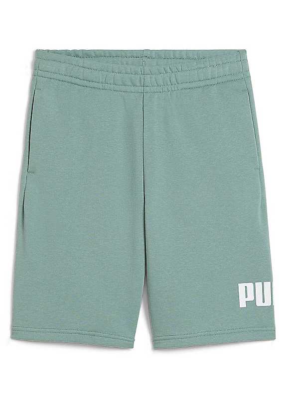 Puma Boys Green Ess No1 Logo Training Shorts 10Y Kids