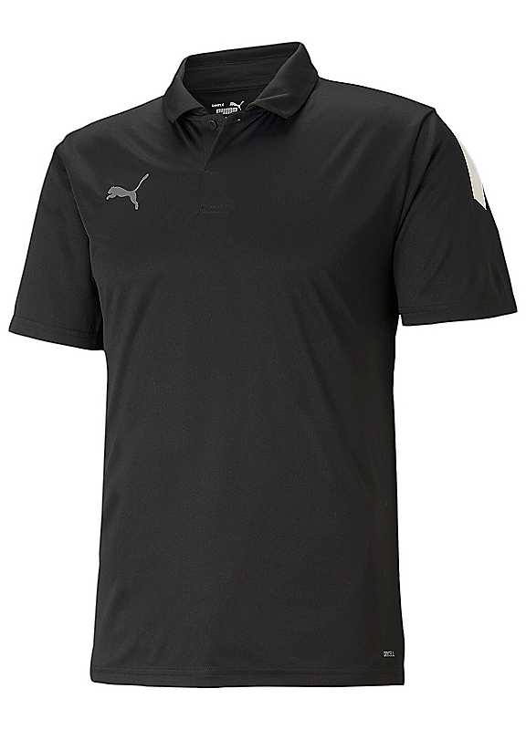 Puma Men's Black Short Sleeve Polo Shirt Medium