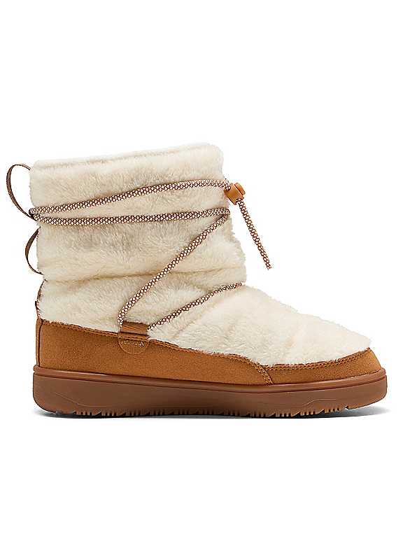 Puma White Snowbae Suede Winter Boots