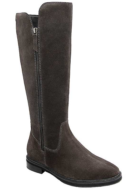 Ravel Women's Grey Ashington Suede Knee-High Boots