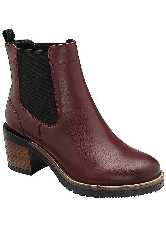 Ravel Women's Dark Bordo Leather 'Bray' Ankle Boots in Burgundy | Size: 6 - Image 2