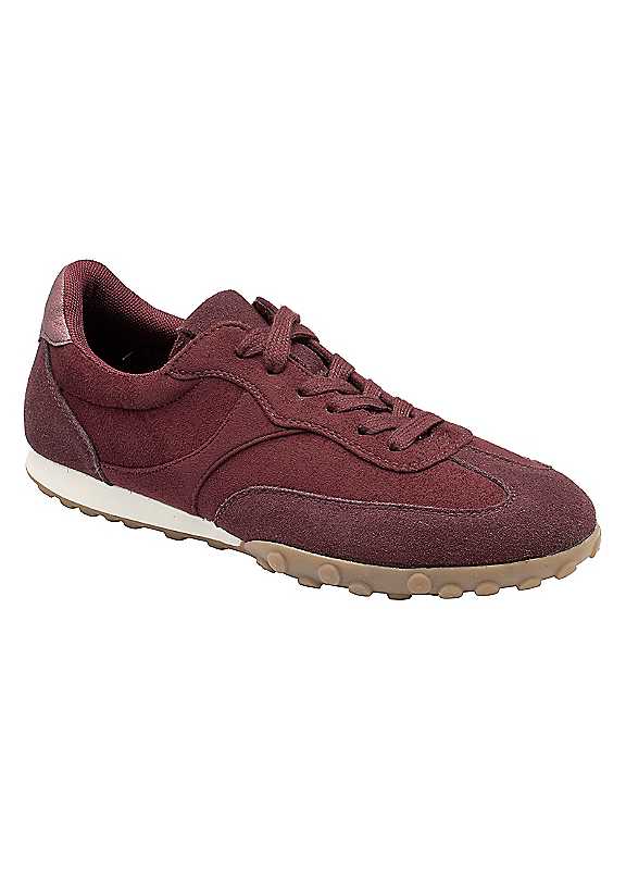 Ravel Women's Red Leather Lace-Up Trainers - Image 3
