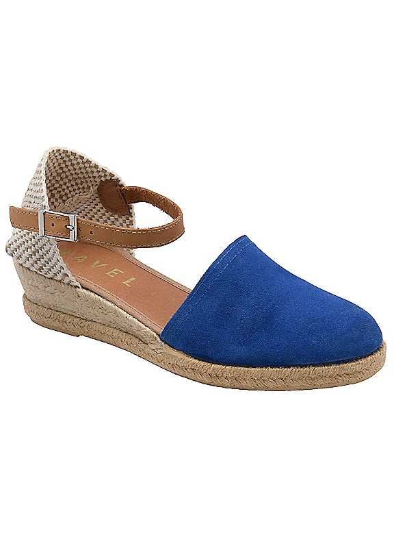 Ravel Women's Blue 'Fulbeck' Suede Wedge Sandals In | Size: 4 - Image 2
