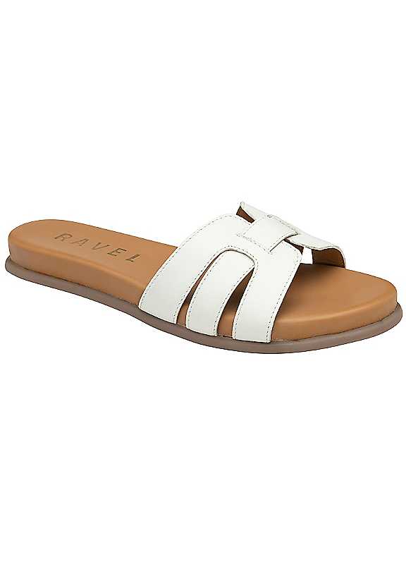 Ravel Women's Leather Slider Sandals - White - Size 8 - Image 3