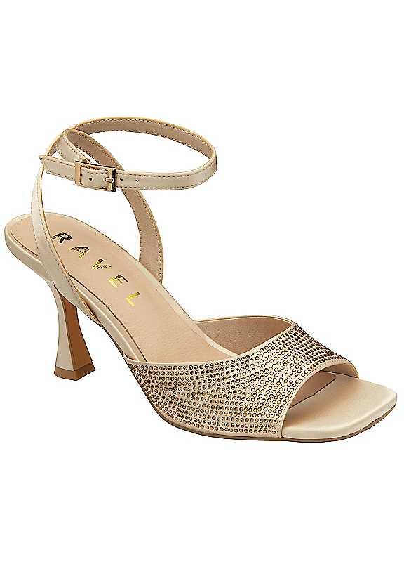 Ravel Women's Gold Satin Holms Sandals Colour: : Size 6 - Image 4