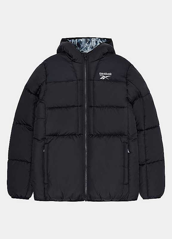 Reebok Men's Black Reversible Puffer In | : Extra Large - Image 4