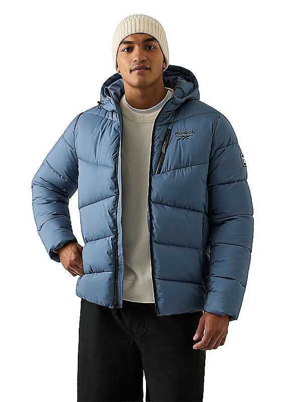 Reebok Men's Blue Stretch Puffer Jacket In | : Large - Image 3