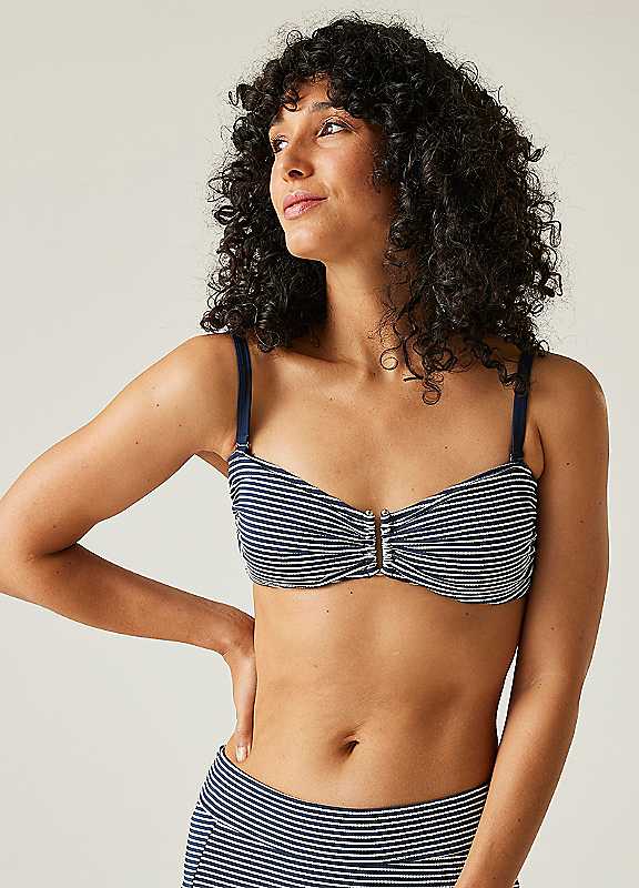 Regatta Navy Stripe Aceana Iii Bikini Top Size 14