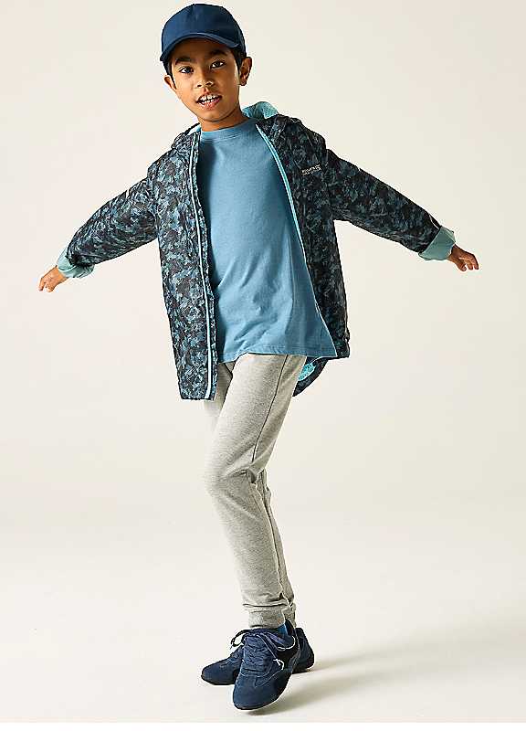 Regatta Boys Printed Lever II Jacket, Blue, Size 13 Years - Image 7