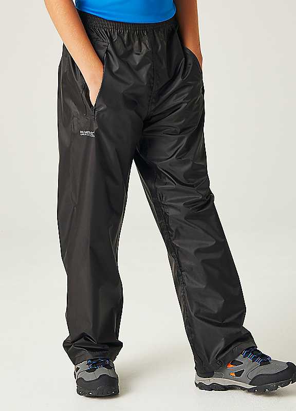 Regatta Black Stormbreak Overtrousers Small Kids