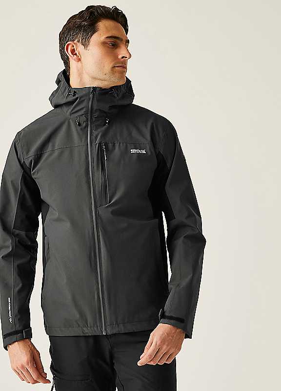 Regatta Men's Black Birchdale Ii Isotex 15000 Breathable Long Sleeve Waterproof Jacket in Size M, Sports Direct - Image 5