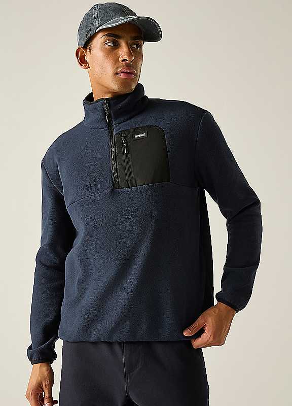 Regatta Men's Frankie Half Zip Fleece Blue Small - Image 7