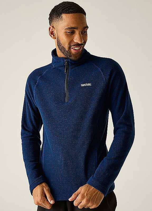 Regatta Mens Kenger Half Zip Warm Fleece, Blue, Size M, Men - Image 3